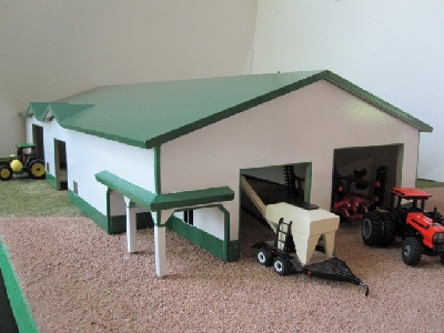 wooden toy farm buildings